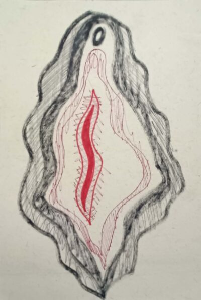 female form, vagina, war, abstract, jahangir art gallery, modern art gallery